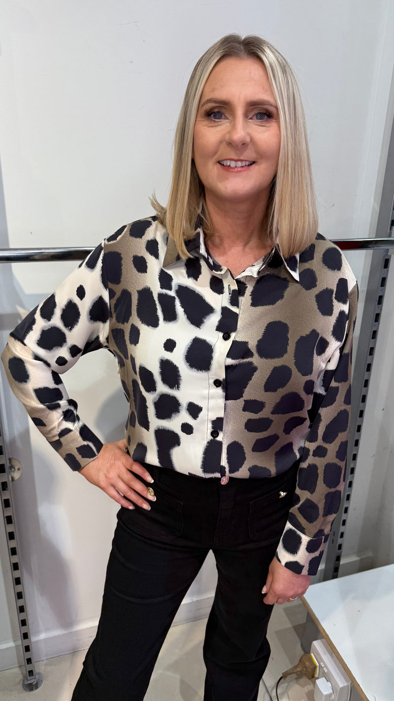 Terry - Black Animal Print Shirt