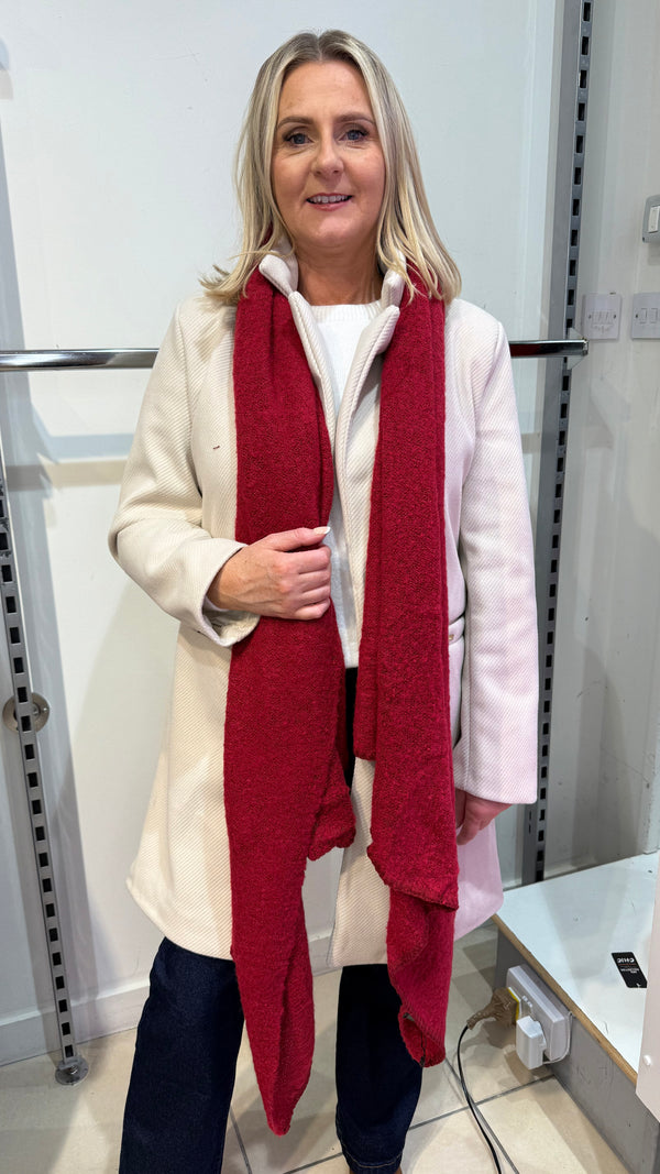 Carla - Burgundy Winter Scarf