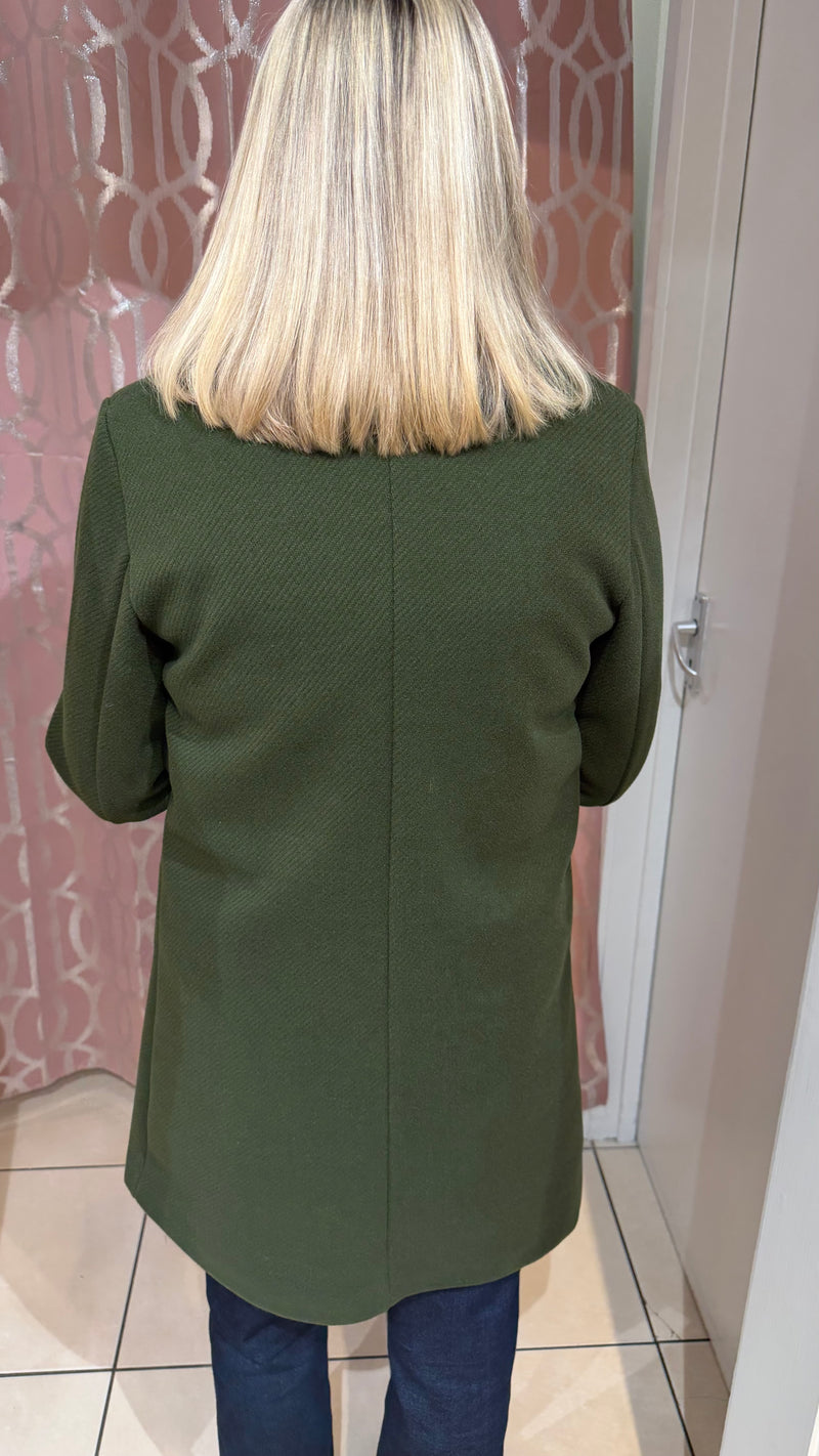Bonnie - Dark Green Lined Winter Coat