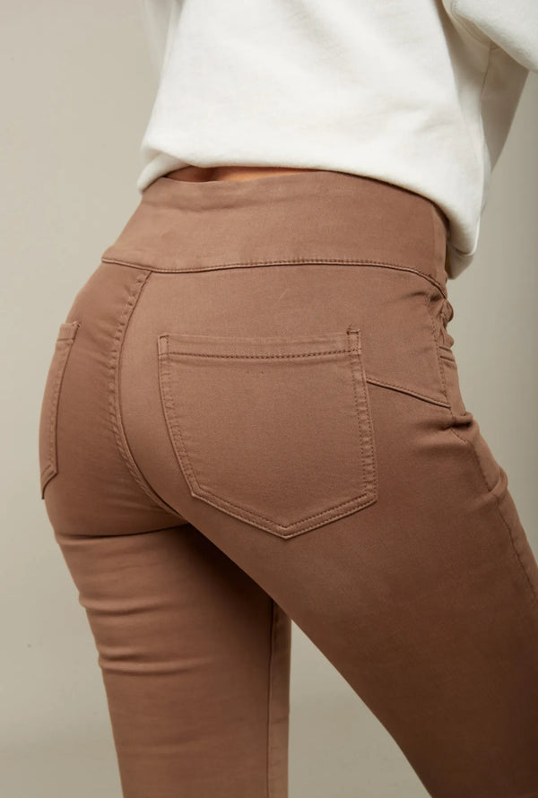 Lisa - Mocha Stretch High Waist Jeans