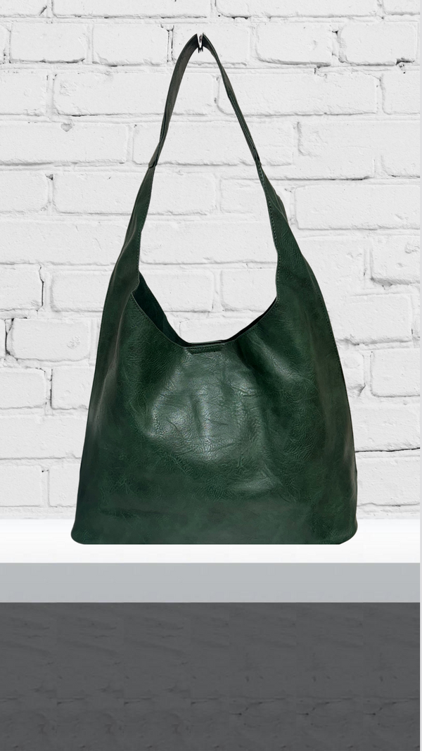 Sally - Green Soft Slouch Bag