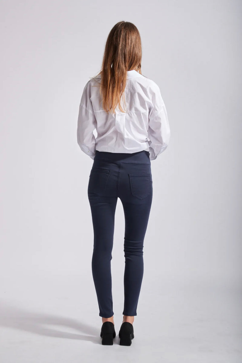 Lisa - Navy Stretch High Waist Jeans