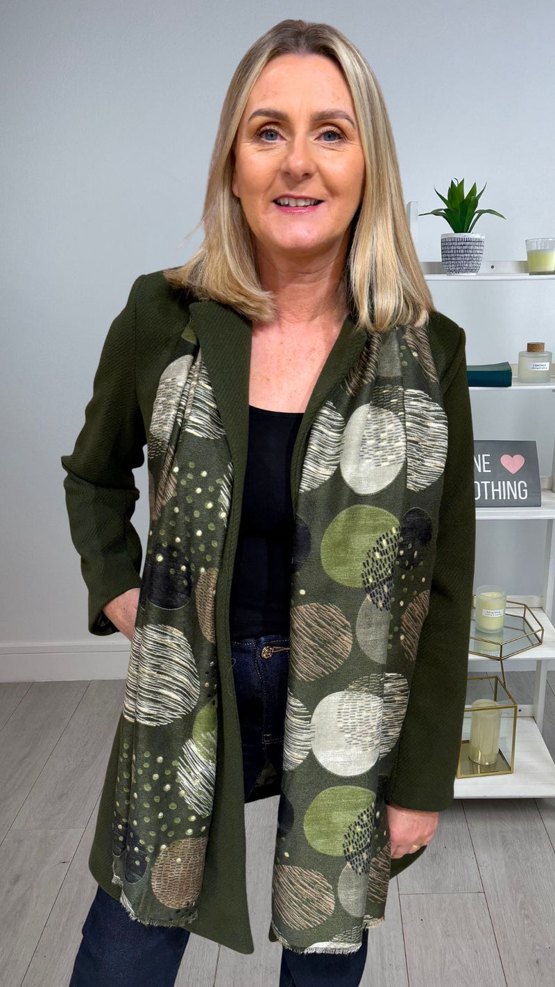 Bonnie - Dark Green Lined Winter Coat