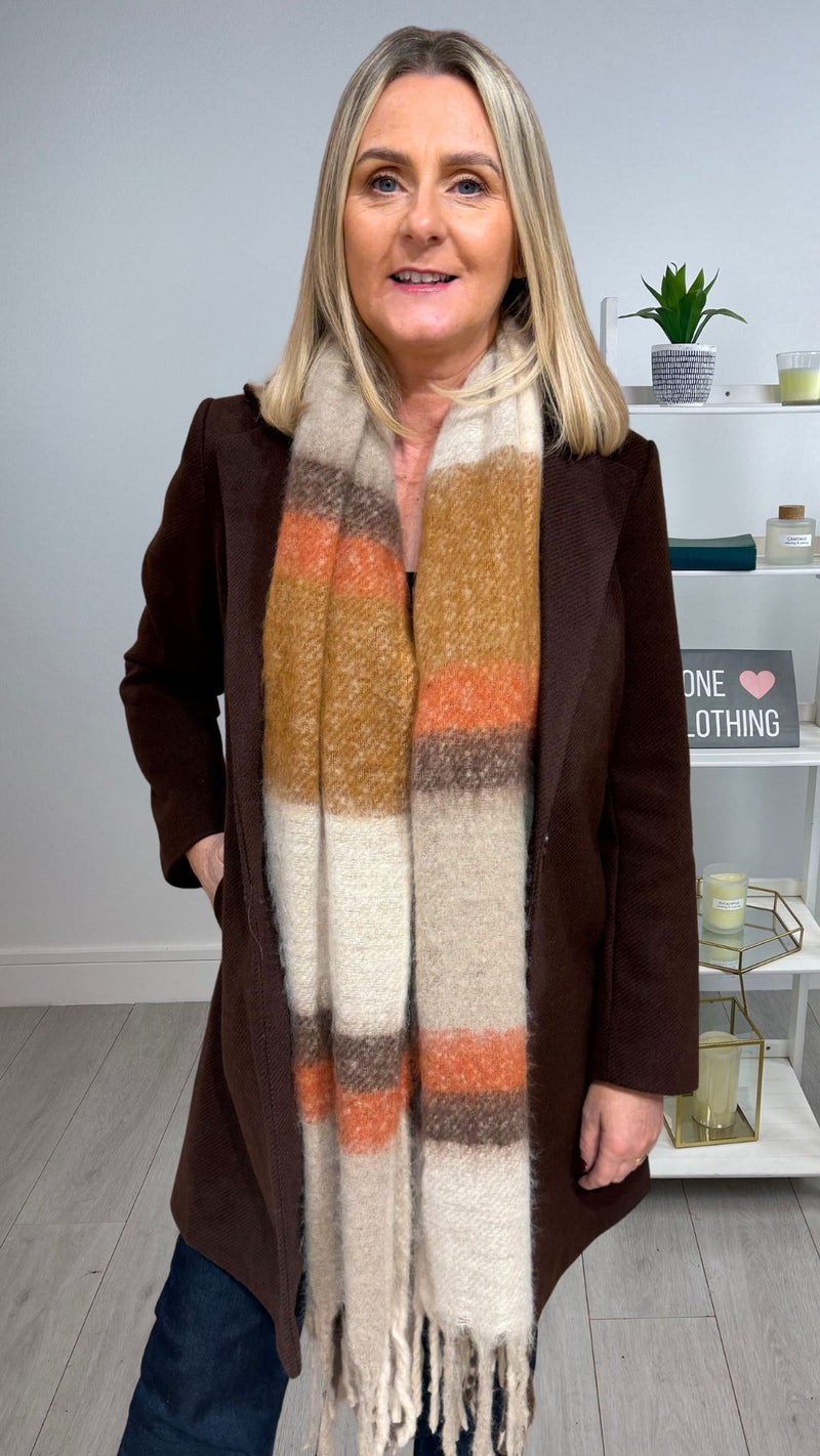 Bonnie - brown Lined Winter Coat