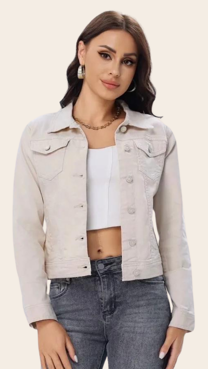 Leona - Stone Denim Jacket