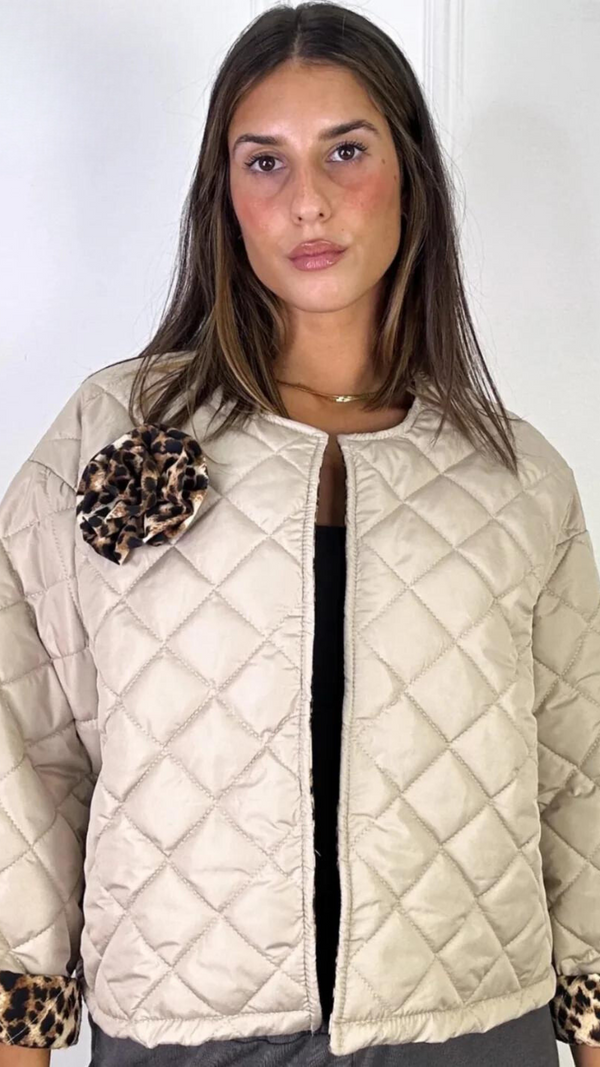 Amanda - Champagne Light Padded Corsage Jacket