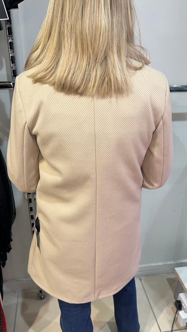 Bonnie - Taupe Lined Winter Coat