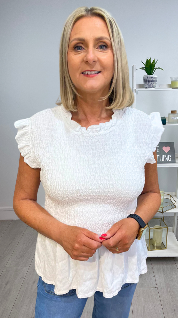 Texas - White Sheered Top