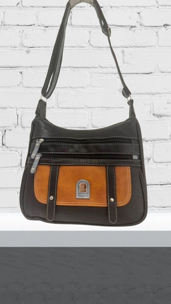 Kate - Black/Tan Two Tone Bag