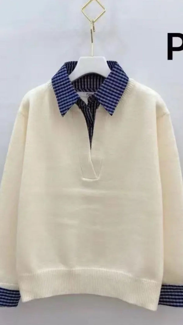 Aoife - Two in One Sweater Cream