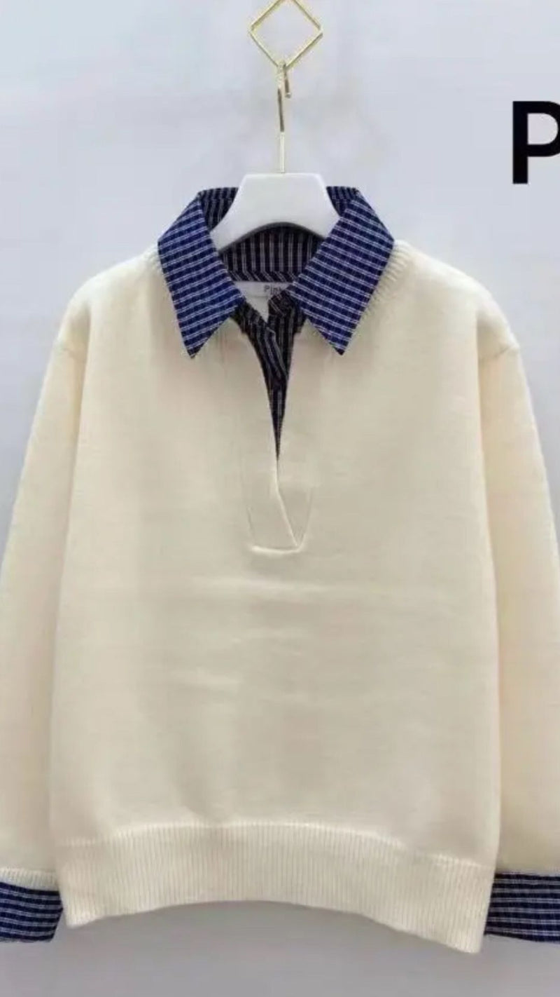 Aoife - Two in One Sweater Cream