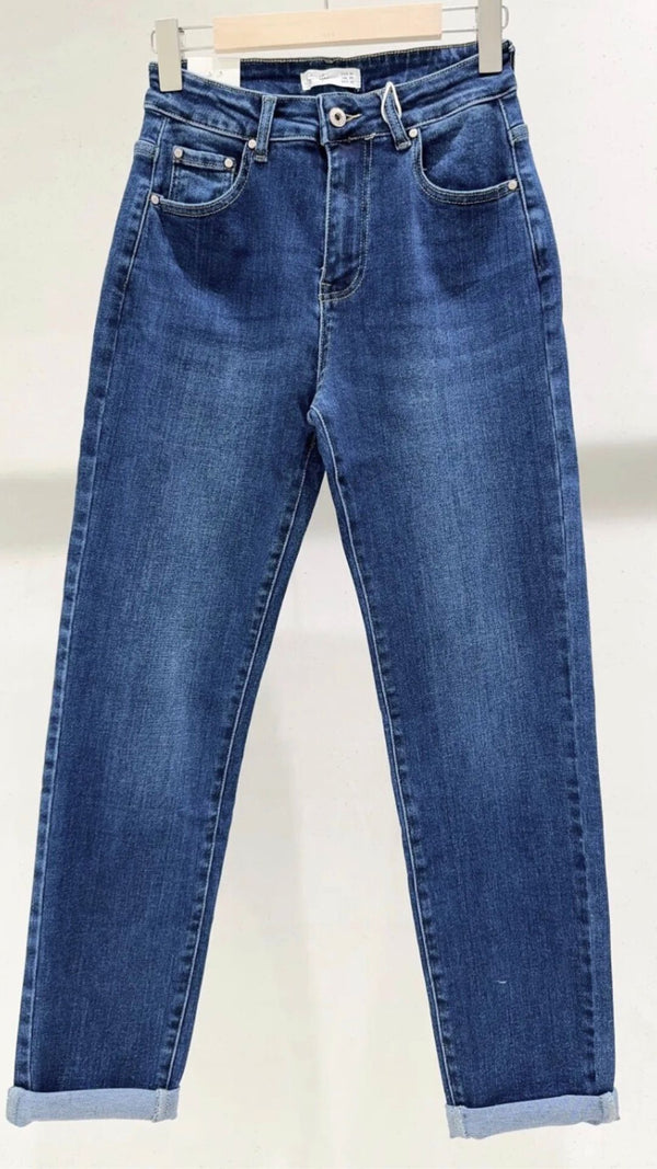 Minnie - dark denim mom jeans