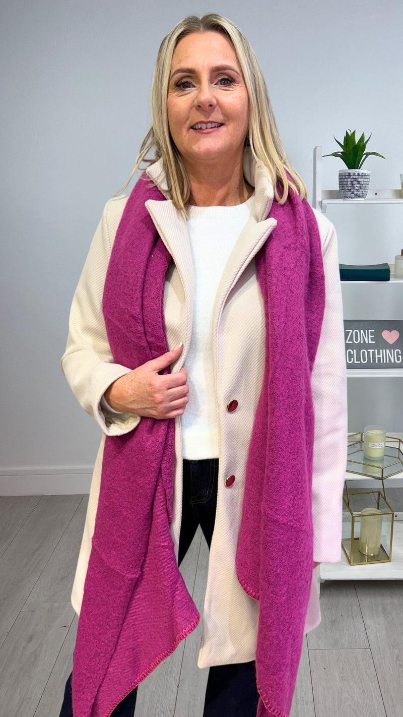 Carla - Magenta Winter Scarf