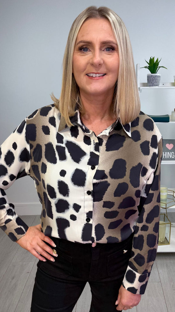 Terry - Black Animal Print Shirt