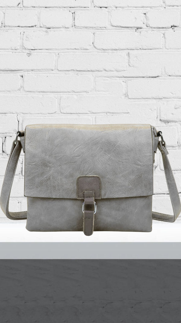 Fran - Soft Flap Bag Light Grey