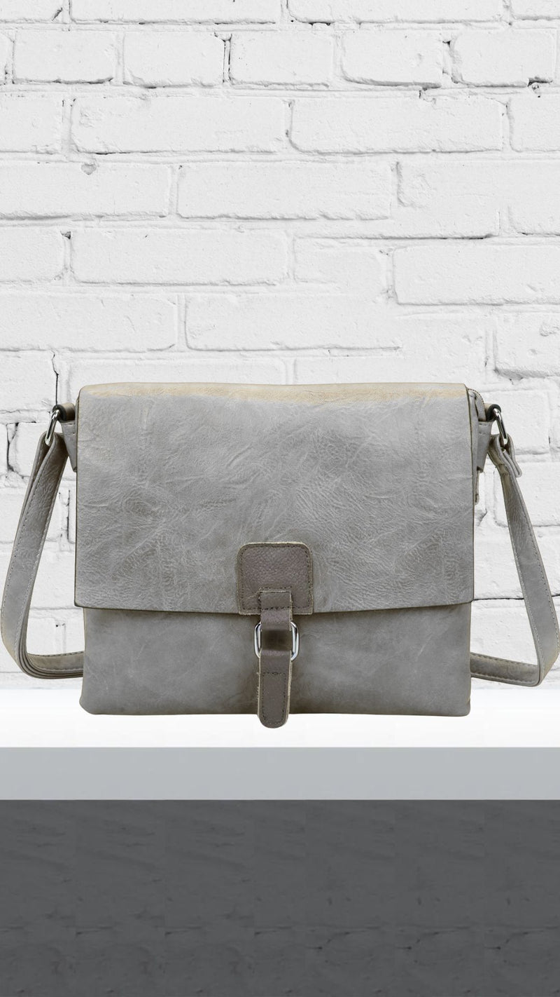 Fran - Soft Flap Bag Light Grey