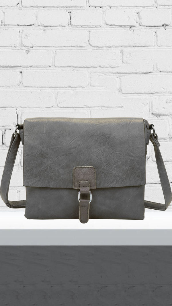 Fran - Soft Flap Bag Dark Grey
