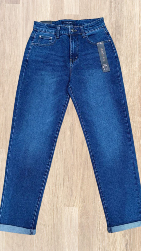 Amy - Indigo Blue Mom Fit Denims
