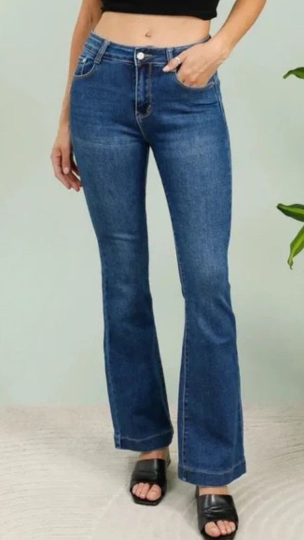 Casey - Blue Bootcut Stretch Denims