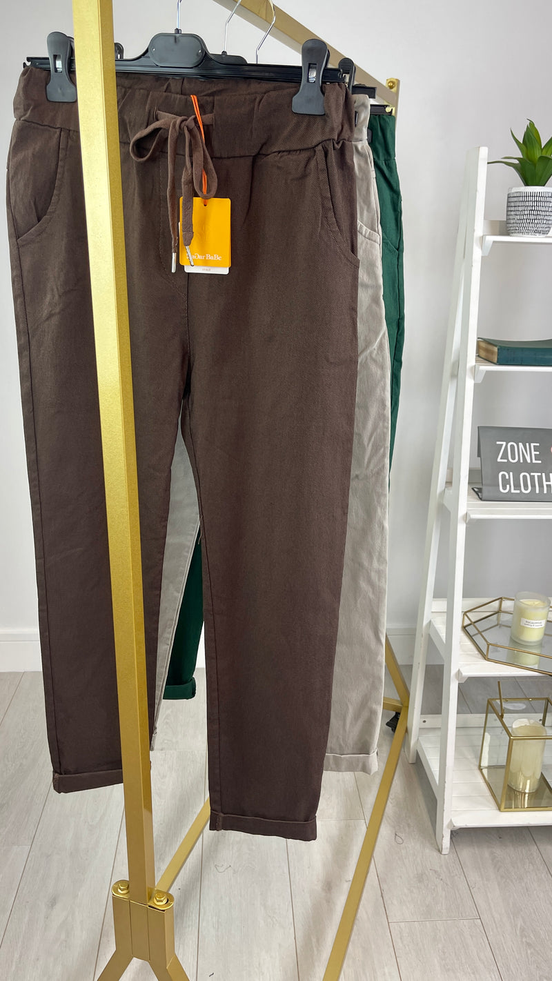 Amber -Sugar Babe Joggers Cocoa Brown