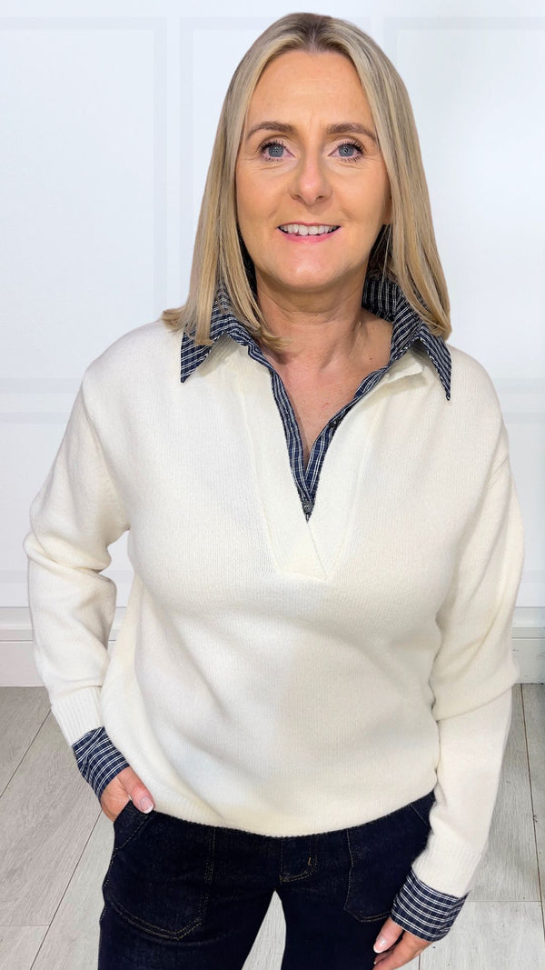 Aoife - Two in One Sweater Cream