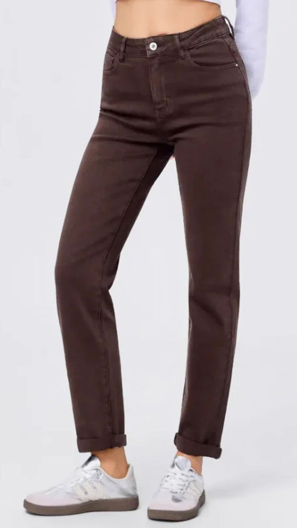 Ethan - brown straight leg jeans